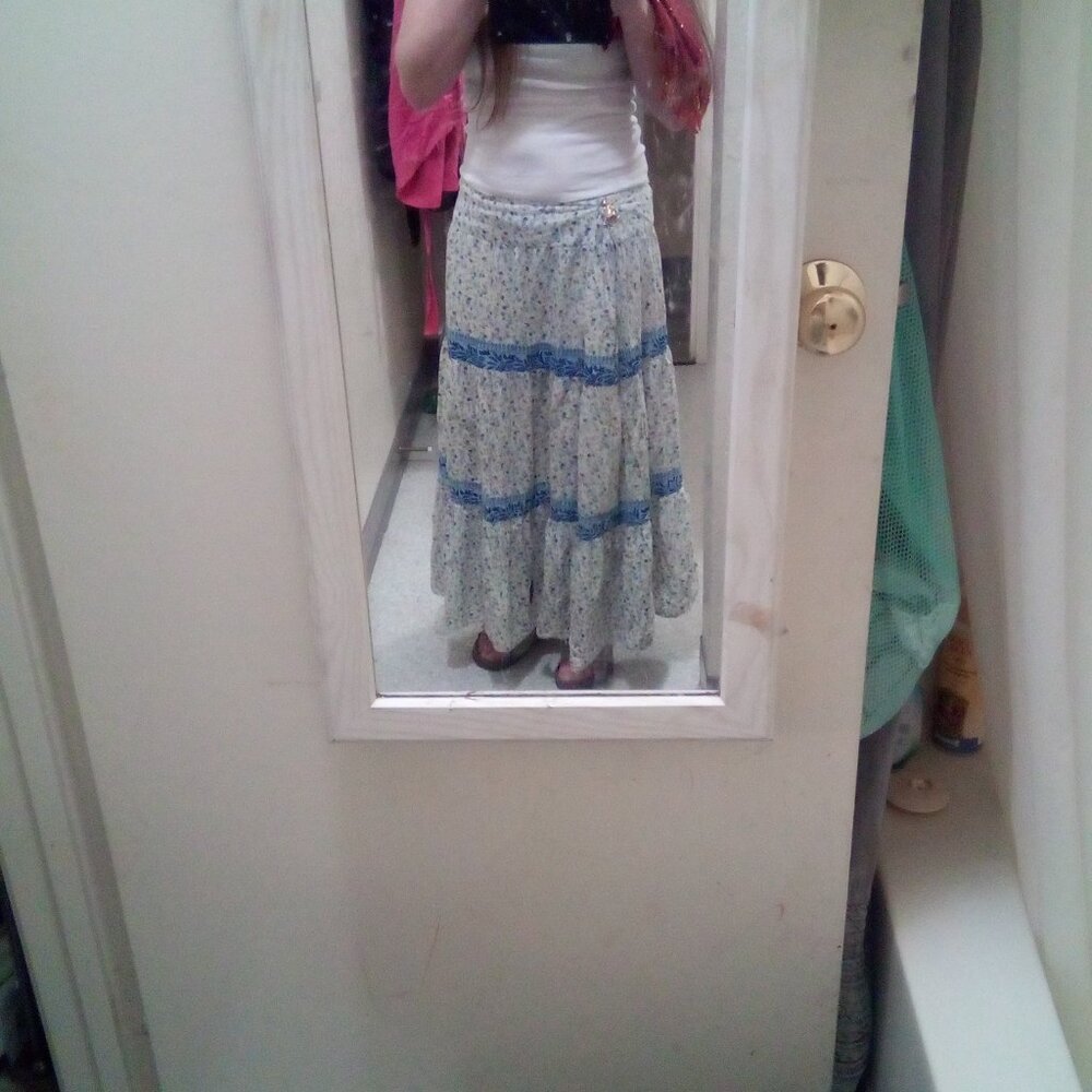 Pretty pink long skirt